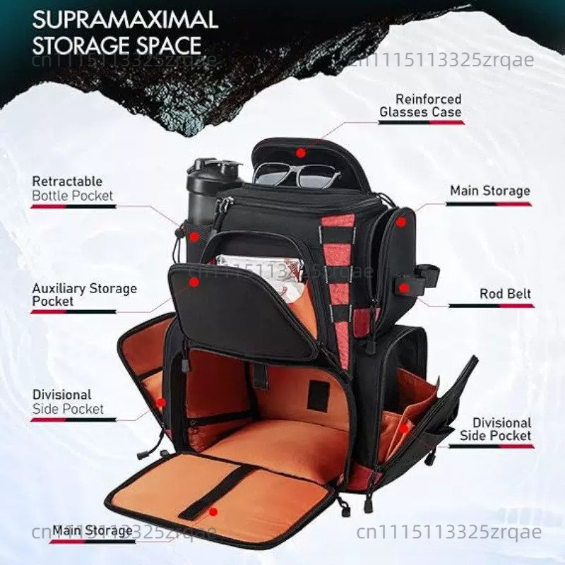 Fishing Gear Backpack with Lar - Fishing Equipment Bag recension och pris