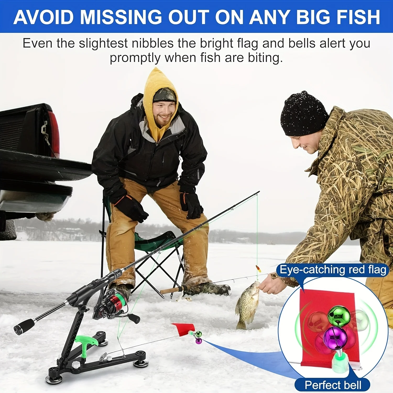 1set Ice Fishing Rod Holder -  - Ice Fishing Tip Up recension och pris