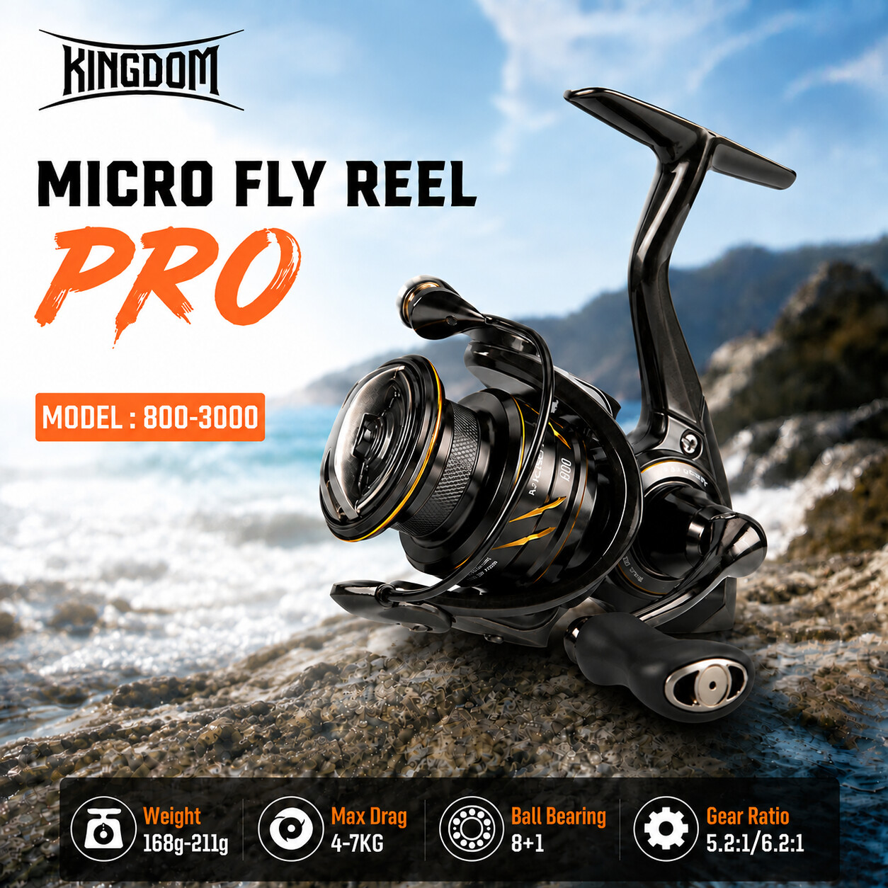 Kingdom Micro Fly Pro Fishing  - Abu Garcia Reel Max recension och pris